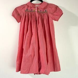 VINTAGE STRASBURG 2 Year Girl Cottagecore Floral Puff‎ Sleeve Button Down Dress